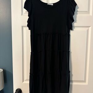 VGUC! Black Ruffle Sleeve Dress